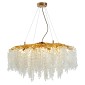 Artekko Chandelier Aura Πολυέλαιος 15φωτος G9 με Διάφανα Κρύσταλλα (80x80)cm