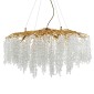 Artekko Chandelier Aura Πολυέλαιος 15φωτος G9 με Διάφανα Κρύσταλλα (80x80)cm