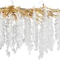 Artekko Chandelier Aura Πολυέλαιος 15φωτος G9 με Διάφανα Κρύσταλλα (110x60)cm