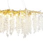 Artekko Chandelier Aura Πολυέλαιος 15φωτος G9 με Διάφανα Κρύσταλλα (110x60)cm