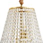 Artekko Chandelier Πολυέλαιος 8φωτος Ε14 με Διάφανο Κρύσταλλο (46x46x74)cm