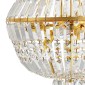 Artekko Chandelier Πολυέλαιος 8φωτος Ε14 με Διάφανο Κρύσταλλο (46x46x74)cm