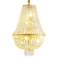Artekko Chandelier Πολυέλαιος 8φωτος Ε14 με Διάφανο Κρύσταλλο (46x46x74)cm
