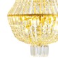 Artekko Chandelier Πολυέλαιος 8φωτος Ε14 με Διάφανο Κρύσταλλο (46x46x74)cm