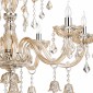 Artekko Chandelier Helios Πολυέλαιος 36φωτος Ε14 με Σαμπανιζέ Κρύσταλλα (130x130x180)cm