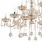 Artekko Chandelier Helios Πολυέλαιος 36φωτος Ε14 με Σαμπανιζέ Κρύσταλλα (130x130x180)cm