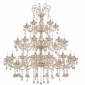 Artekko Chandelier Helios Πολυέλαιος 36φωτος Ε14 με Σαμπανιζέ Κρύσταλλα (130x130x180)cm
