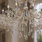 Artekko Chandelier Helios Πολυέλαιος 24φωτος Ε14 με Σαμπανιζέ Κρύσταλλα (100x100x180)cm