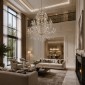 Artekko Chandelier Helios Πολυέλαιος 24φωτος Ε14 με Σαμπανιζέ Κρύσταλλα (100x100x180)cm