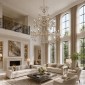 Artekko Chandelier Helios Πολυέλαιος 24φωτος Ε14 με Σαμπανιζέ Κρύσταλλα (100x100x180)cm