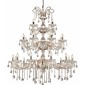 Artekko Chandelier Helios Πολυέλαιος 24φωτος Ε14 με Σαμπανιζέ Κρύσταλλα (100x100x180)cm