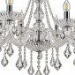Artekko Chandelier Πολυέλαιος 10φωτος Ε14 με Διάφανο Κρύσταλλο (70x70x100)cm
