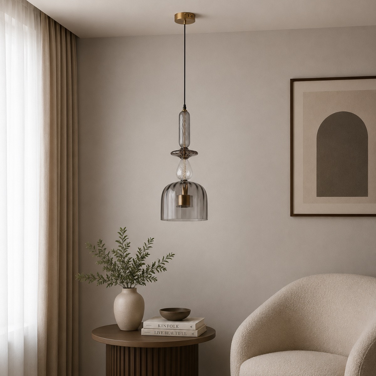 Artekko Rune Μονόφωτο Φωτιστικό Οροφής LED σε Γκρι Απόχρωση (20x20)cm