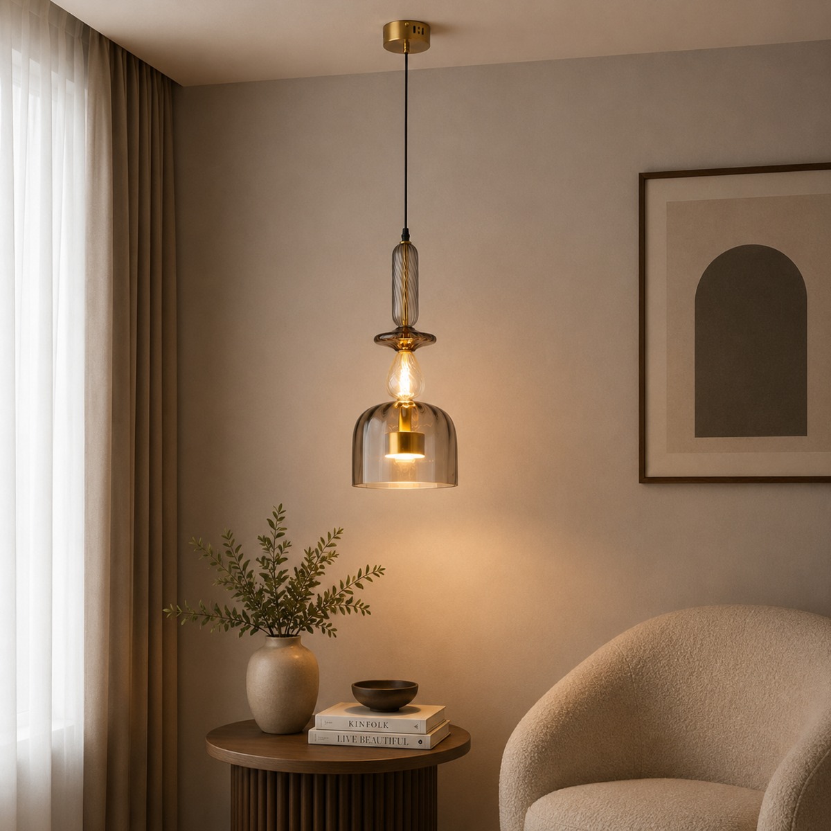 Artekko Rune Μονόφωτο Φωτιστικό Οροφής LED σε Γκρι Απόχρωση (20x20)cm