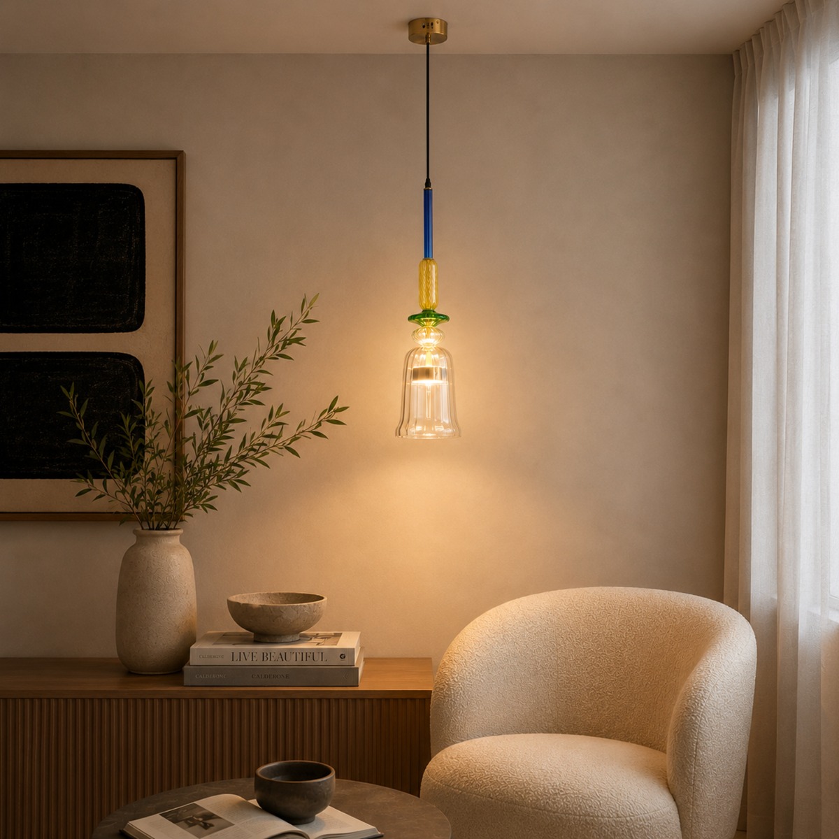 Artekko Rune Πολύχρωμο Μονόφωτο Φωτιστικό Οροφής LED (16x16)cm