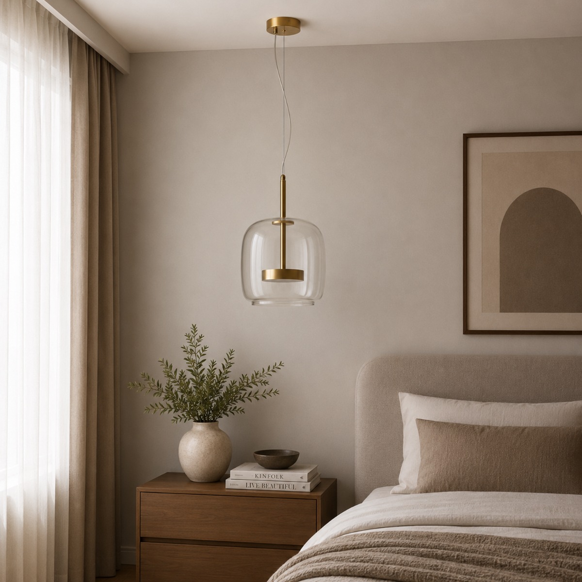 Artekko Rune Διάφανο Μονόφωτο Φωτιστικό Οροφής LED (26x26x25)cm