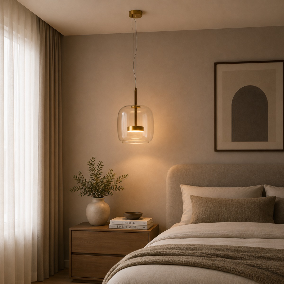 Artekko Rune Διάφανο Μονόφωτο Φωτιστικό Οροφής LED (26x26x25)cm