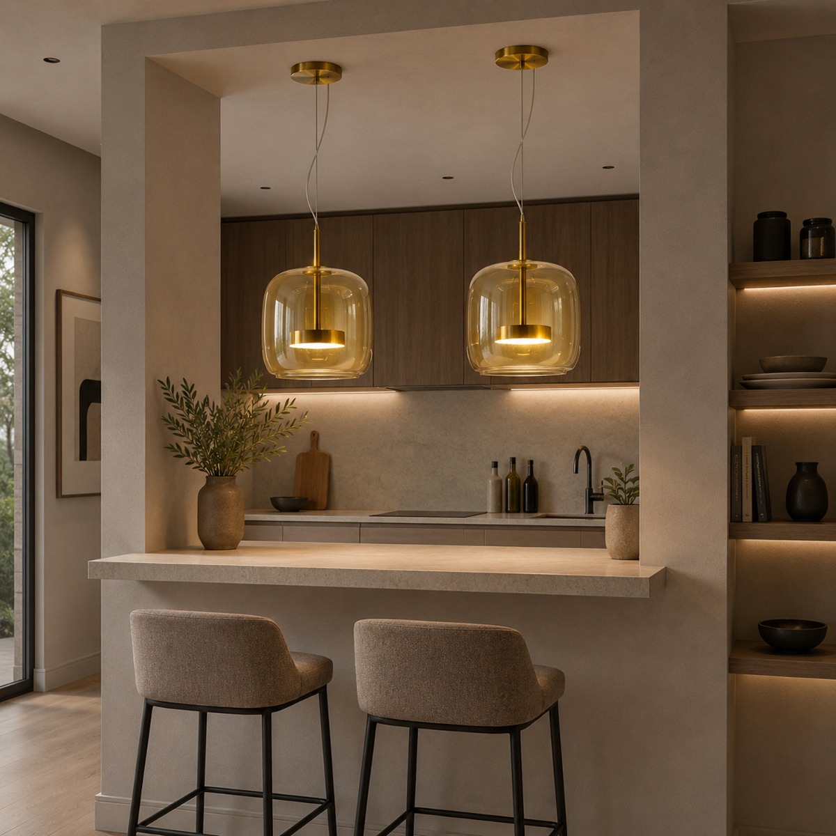 Artekko Rune Σαμπανιζέ Μονόφωτο Φωτιστικό Οροφής LED (26x26x25)cm