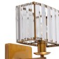 Artekko Iris Χρυσή Μεταλλική Μονόφωτη Απλίκα Ε14 (20x20x24)cm