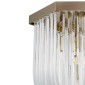 Artekko Breeze Πολυέλαιος 6φωτος Ε14 με Διάφανο Κρύσταλλο (50x50x50)cm