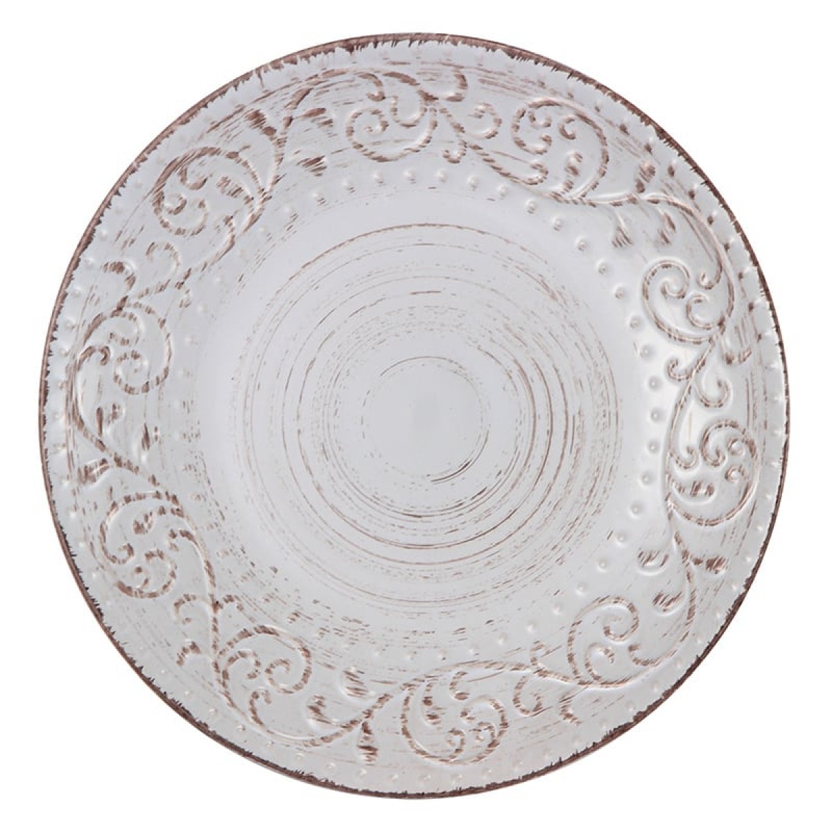 Artekko Rustic Crea Πιάτο Φαγητού Κεραμικό Λευκό (27.94x27.94x3.1)cm
