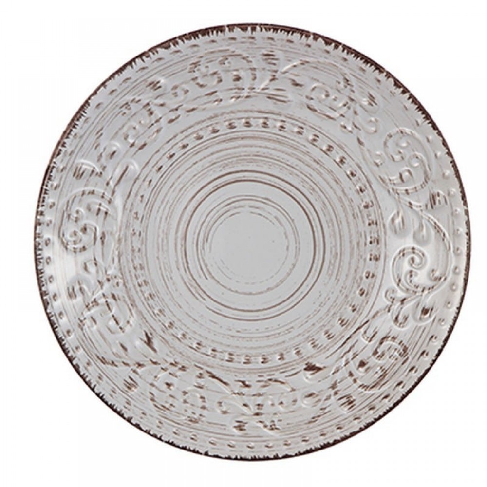 Artekko Rustic Crea Λευκό Κεραμικό Πιάτο Πάστας (20.8x20.8x2)cm