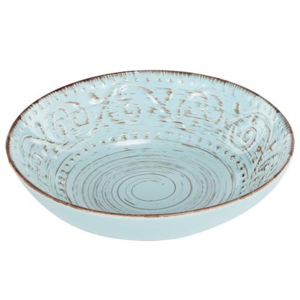 Artekko Rustic Aqua Πιάτο Σούπας Κεραμικό Γαλάζιο (20,3x20,3x5.1)cm