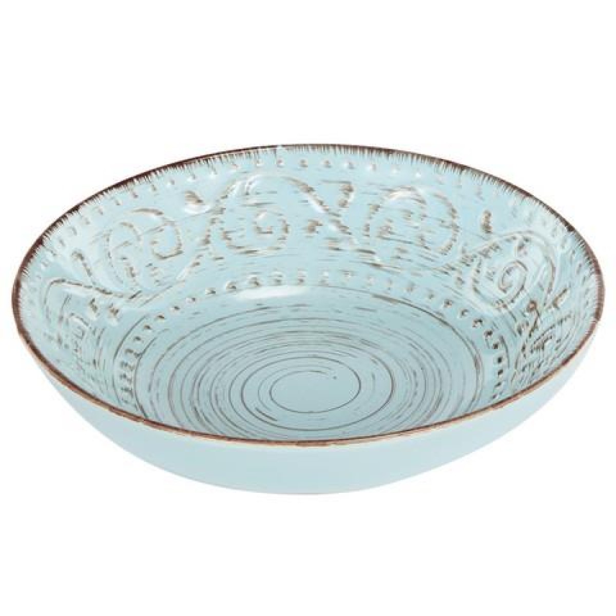 Artekko Rustic Aqua Πιάτο Σούπας Κεραμικό Γαλάζιο (20,3x20,3x5.1)cm