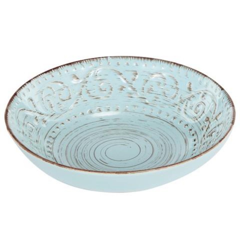 Artekko Rustic Aqua Πιάτο Σούπας Κεραμικό Γαλάζιο (20,3x20,3x5.1)cm