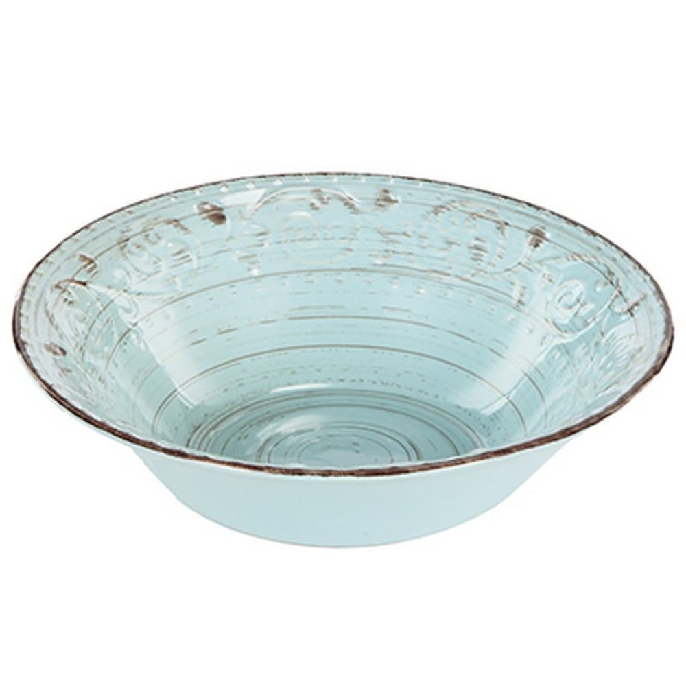 Artekko Rustic Aqua Γαλάζια Κεραμική Σαλατιέρα (24.9x24.9x7.6)cm