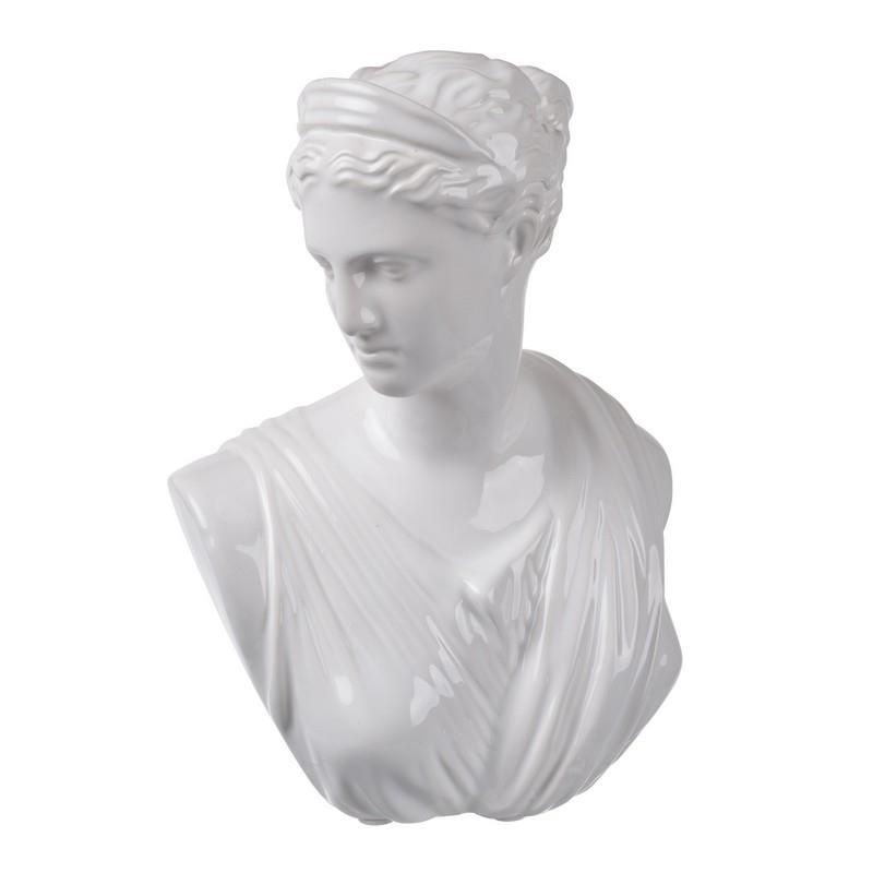 Artekko Jolie Διακοσμητικό Άγαλμα Κεραμικό Λευκό (16,5x12,2x22,9)cm