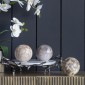 Artekko Marbleized Διακοσμητικές Σφαίρες Κεραμικές Μπεζ (10x10x9.5)cm Σετ/3