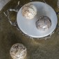 Artekko Marbleized Διακοσμητικές Σφαίρες Κεραμικές Μπεζ (10x10x9.5)cm Σετ/3