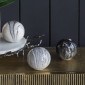 Artekko Marbleized Διακοσμητικές Κεραμικές Σφαίρες σε Γκρι Αποχρώσεις (10x10x9.5)cm 3pcs