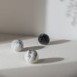 Artekko Marbleized Διακοσμητικές Κεραμικές Σφαίρες σε Γκρι Αποχρώσεις (10x10x9.5)cm 3pcs