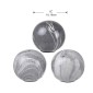 Artekko Marbleized Διακοσμητικές Κεραμικές Σφαίρες σε Γκρι Αποχρώσεις (10x10x9.5)cm 3pcs