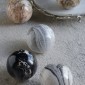 Artekko Marbleized Διακοσμητικές Κεραμικές Σφαίρες σε Γκρι Αποχρώσεις (10x10x9.5)cm 3pcs