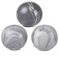 Artekko Marbleized Διακοσμητικές Κεραμικές Σφαίρες σε Γκρι Αποχρώσεις (10x10x9.5)cm 3pcs