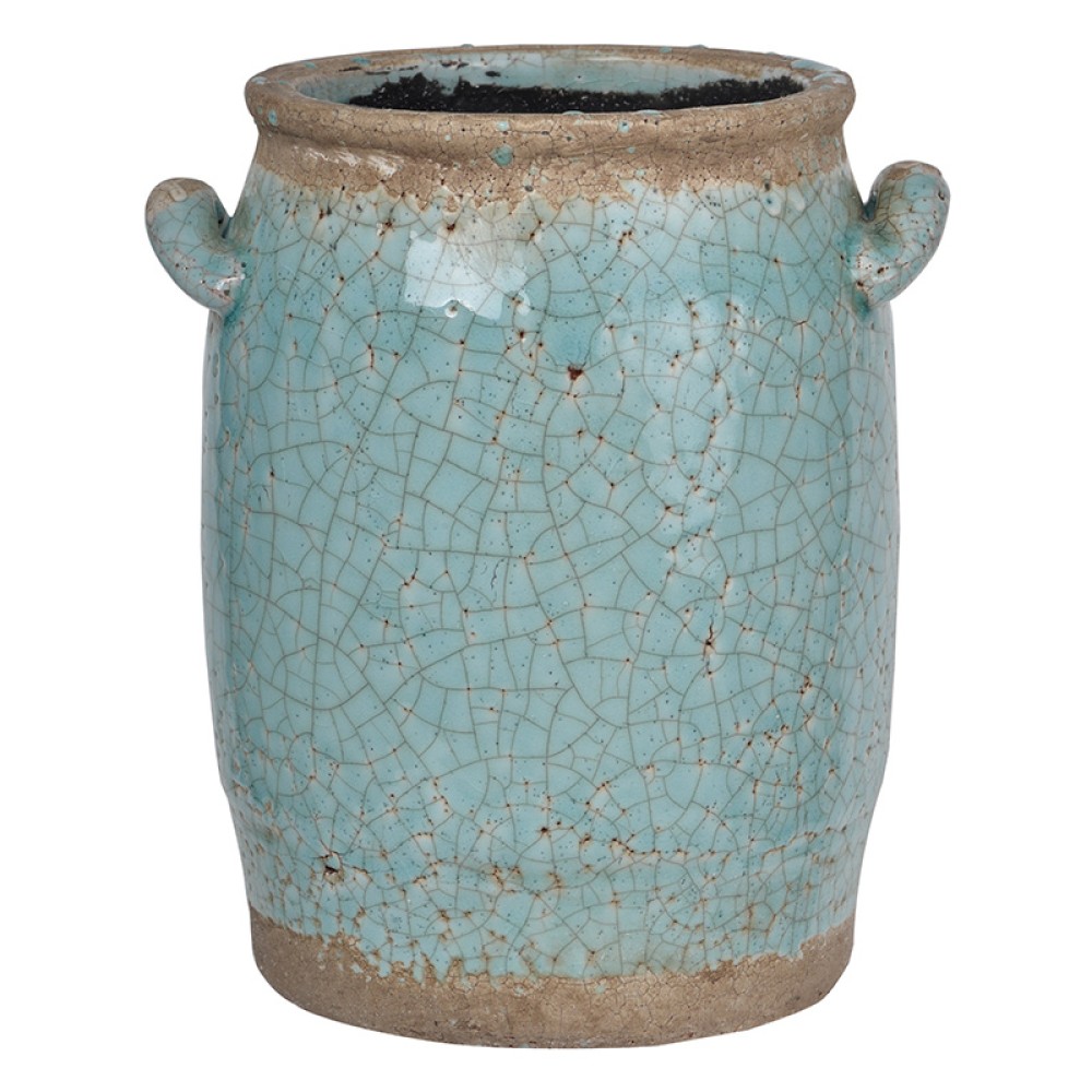 Artekko Candia Βάζο Διακοσμητικό Κεραμικό Γαλάζιο (17x13.5x20)cm