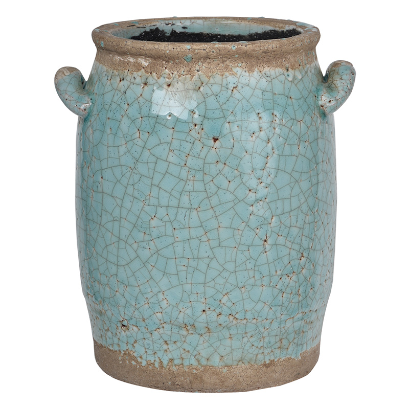 Artekko Candia Βάζο Διακοσμητικό Κεραμικό Γαλάζιο (17x13.5x20)cm