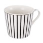 Artekko Iqorser Κούπα Bone China Πορσελάνη Λευκό Μαύρο (13.5x9.5x9)cm