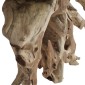 Artekko Munggur Ξύλινη Κονσόλα από Ρίζα Teak σε Ανοιχτό Καφέ (100x40x78)cm με Τζάμι (120x45)cm