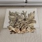 Artekko Munggur Ξύλινο Τραπέζι Σαλονιού από Ρίζα Teak σε Ανοιχτό Καφέ (100x100x49)cm με Τζάμι (120x120)cm