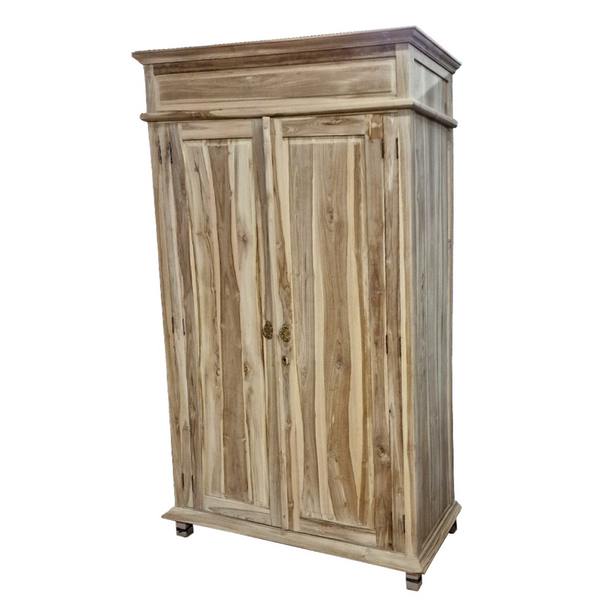 Artekko Munggur Ξύλινη Ντουλάπα σε Ανοιχτό Καφέ (130x58x210)cm