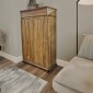 Artekko Munggur Ξύλινη Ντουλάπα σε Φυσική Απόχρωση (130x58x210)cm
