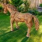Artekko Munggur Ξύλινο Χειροποιητο Άλογο σε Φυσική Απόχρωση (260x60x190)cm