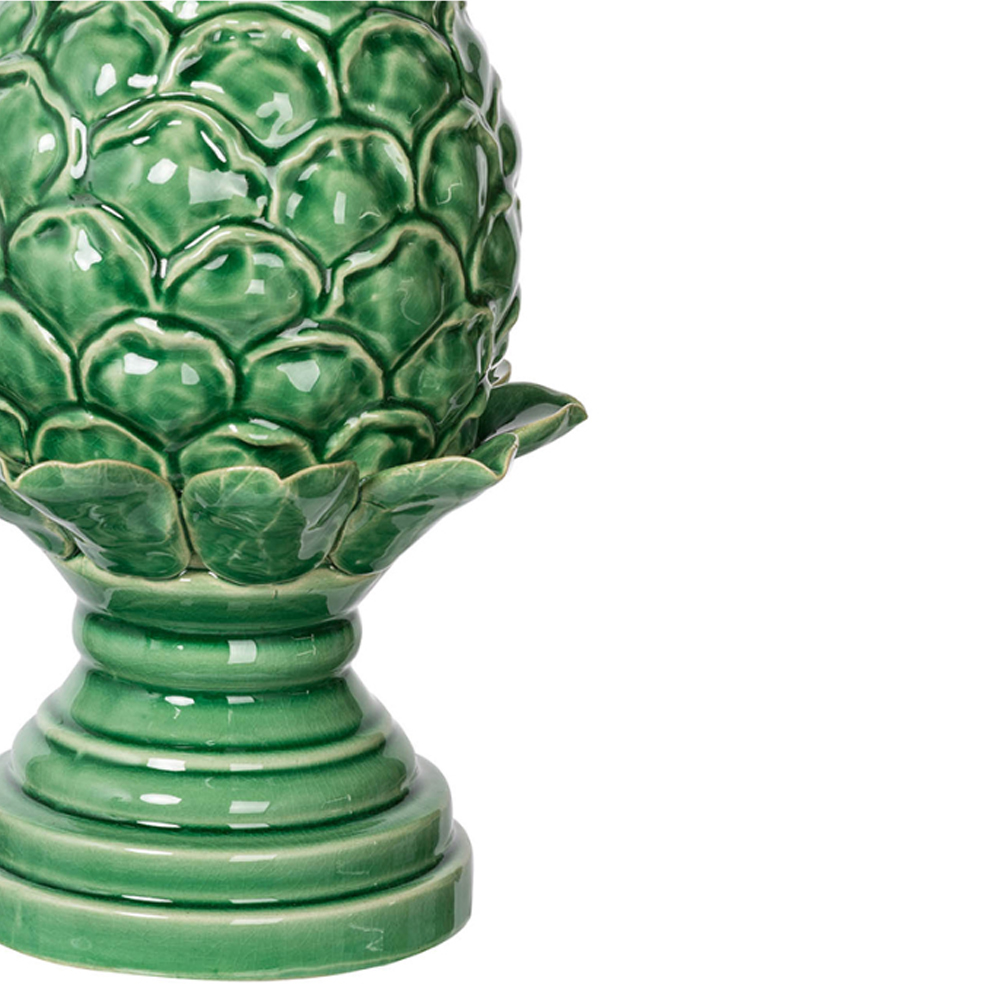 Artekko Artichoke Διακοσμητική Κεραμική Πράσινη Αγκινάρα (15.5x15.5x24)cm