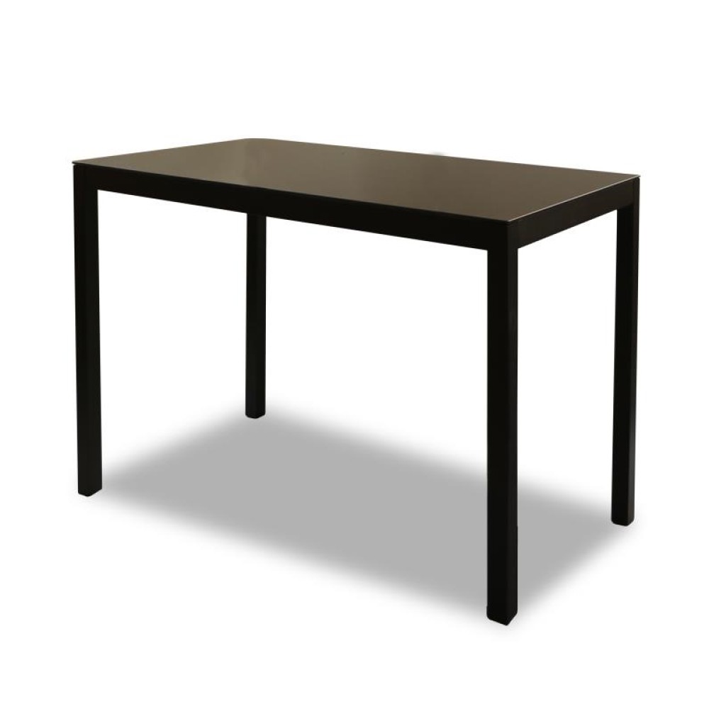 Artekko Γυάλινο τραπέζι με Μαύρο γυαλί 5mm από πάνω (140x80x74)cm