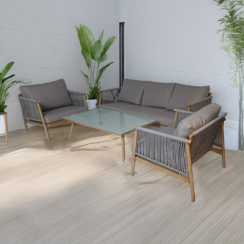 Artekko Alu Σετ Κήπου 4 Τεμαχίων Τριθέσιος Καναπές 2x Πολυθρόνες και Τραπέζι Artekko Alu Σετ Κήπου 4 Τεμαχίων Τριθέσιος Καναπές 2x Πολυθρόνες και Τραπέζι