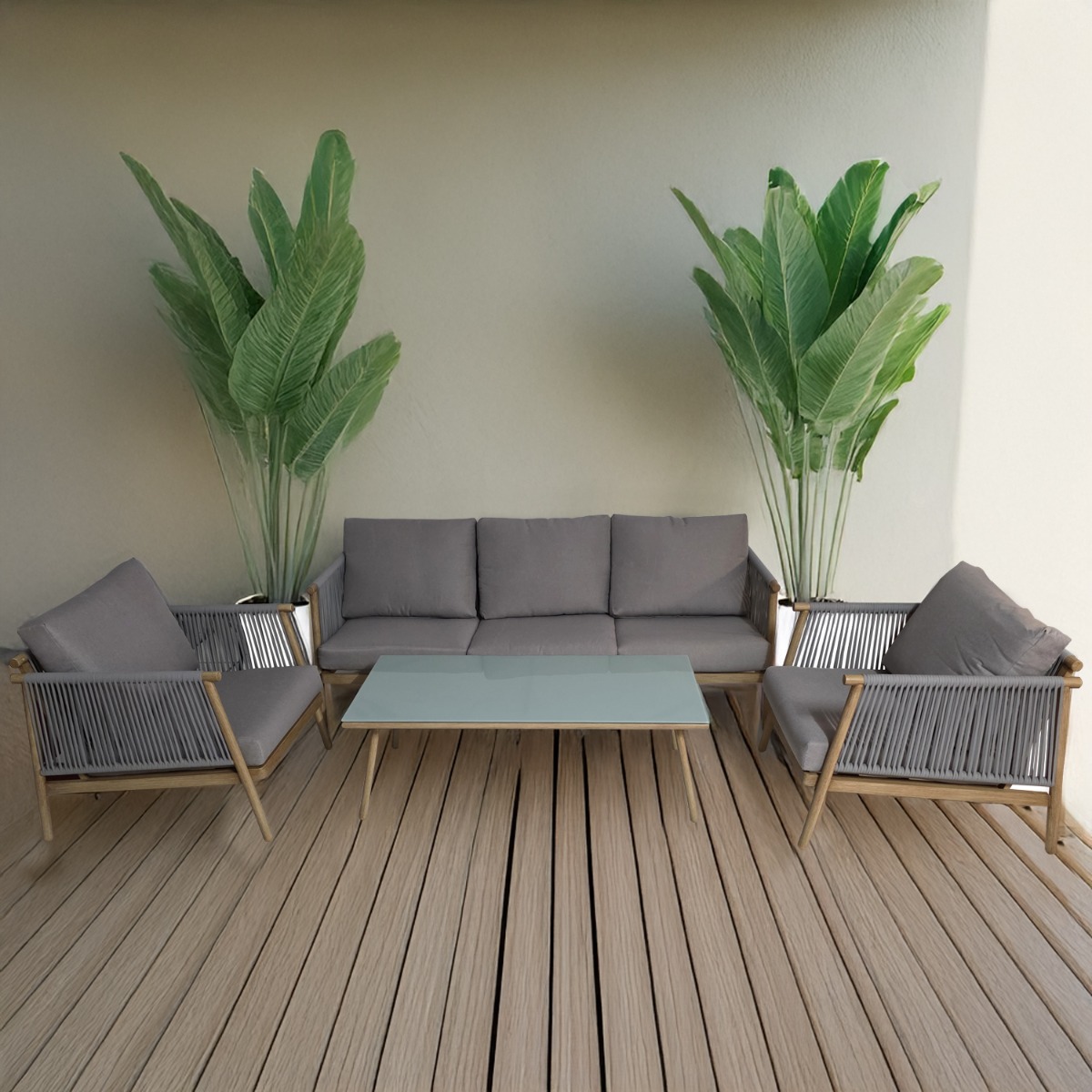 Artekko Alu Σετ Κήπου 4 Τεμαχίων Τριθέσιος Καναπές 2x Πολυθρόνες και Τραπέζι Artekko Alu Σετ Κήπου 4 Τεμαχίων Τριθέσιος Καναπές 2x Πολυθρόνες και Τραπέζι